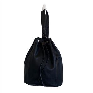 Marco Buggiani Leather Drawstring Bag